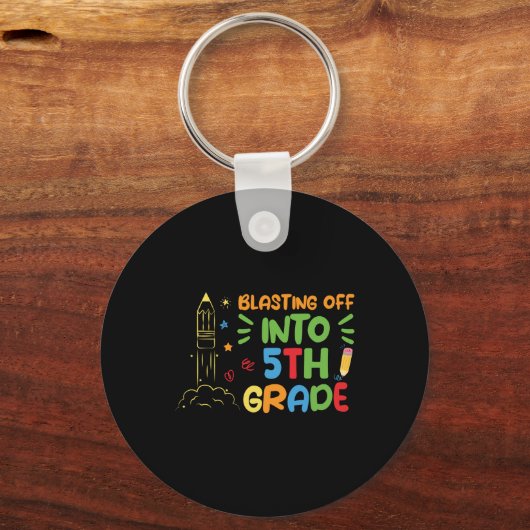 Abklingen in der fünften Klasse Funny 5. Klasse Schlüsselanhänger (Vorderseite)