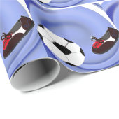 Abklopfpapier für Fußball abziehen Geschenkpapier (Rolleneckpunkt)