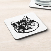 Abkommen mit ihm Glas-Katze Meme Getränkeuntersetzer (Linke Seite)