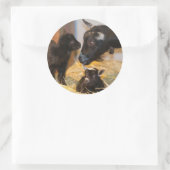 Abkommen Runder Aufkleber (Tasche)