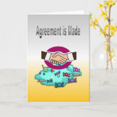 Abkommen wird geschlossen karte (Gelbe Blume)