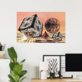 Abkoppeln geometrischer Formen Poster (Heimbüro)