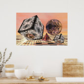 Abkoppeln geometrischer Formen Poster (Küche)