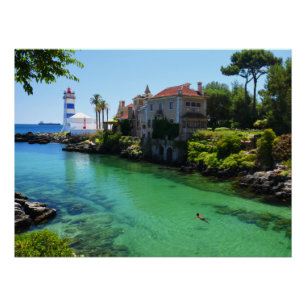 Abkühlung außerhalb des Kaskos Portugal Poster