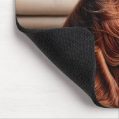 Abkühlung des irischen Setters durch einen Lüfter Mousepad (Ecke)