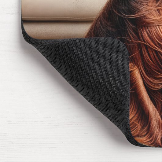 Abkühlung des irischen Setters durch einen Lüfter Mousepad (Ecke)