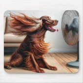 Abkühlung des irischen Setters durch einen Lüfter Mousepad (Vorne)