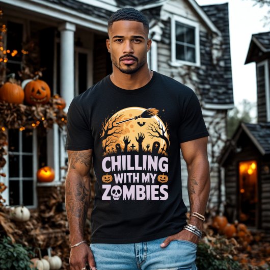 Abkühlung mit meinen Zombies Beängstigende Hallowe T-Shirt