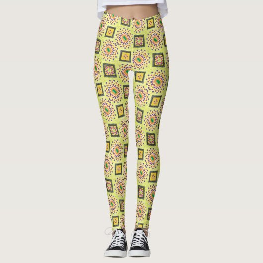 ABL - 0246 - Green Mandala - Leggings (Vorderseite)