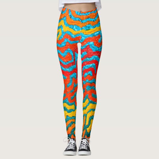 ABL - 0288 - Abstraktes Meer - Leggings (Vorderseite)