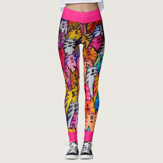 ABL - 0295 - Katzen - Leggings (Vorderseite)