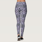 ABL - 129 - Lila und schwarzes Design - Leggings (Rückseite)