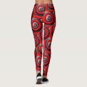 ABL - 145 - Schwarze und rote Kreise Leggings (Rückseite)