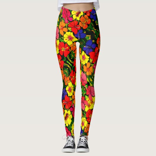 ABL - 309 - Hibiskus - Leggings (Vorderseite)