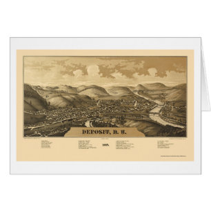 Ablagerung, NY panoramische Karte - 1887