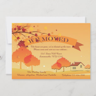 Ablasen mit Herbstfarben bewegende Ankündigung