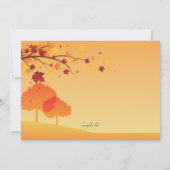 Ablasen mit Herbstfarben bewegende Ankündigung (Rückseite)