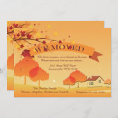 Ablasen mit Herbstfarben bewegende Ankündigung (Vorne/Hinten)