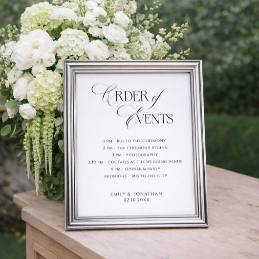 Ablauf der Hochzeit Poster