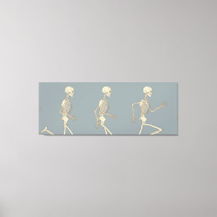Ablauf des menschlichen Skeletts Leinwanddruck