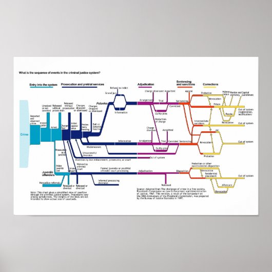 Ablaufdiagramm des amerikanischen Strafjustizsyste Poster (Vorne)