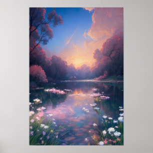 Ablaze in Twilight's Embrace Poster