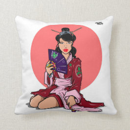 Able Abe Studios Malen Geisha Throw Kissen