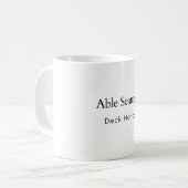 Able Seaman Deck Hands Kaffeetasse (Vorderseite Links)