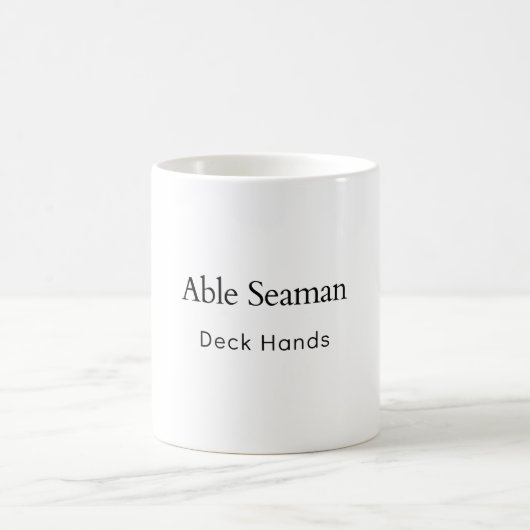 Able Seaman Deck Hands Kaffeetasse (Mittel)
