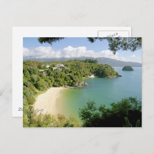 Able Tasman NP, Nelson, Neuseeland. Die vielen Postkarte (Vorne/Hinten)