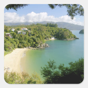 Able Tasman NP, Nelson, Neuseeland Die vielen Quadratischer Aufkleber