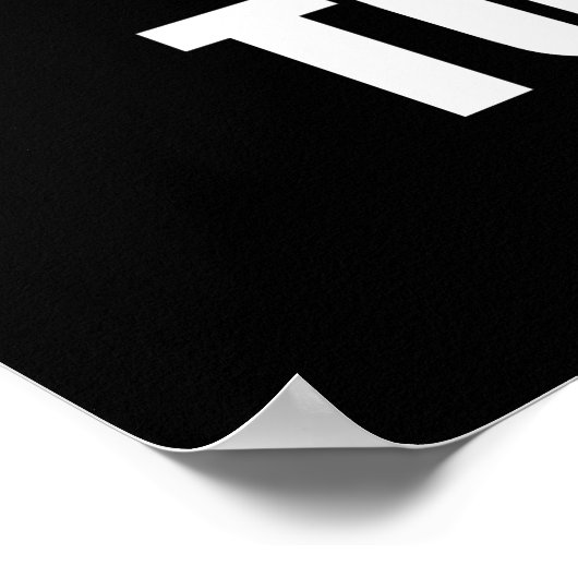 Ablehnung des Schwarzen Gürtels Poster (Ecke)