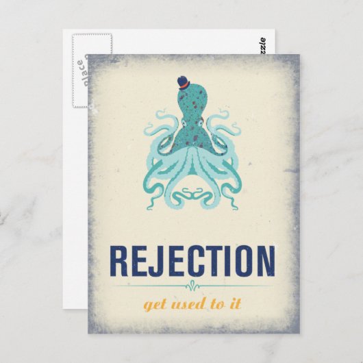 Ablehnung Postkarte (Vorne/Hinten)