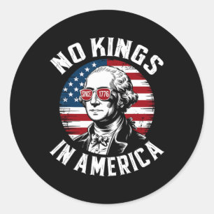 Ablehnung von Königen in Amerika 1776 Widerstand g Runder Aufkleber