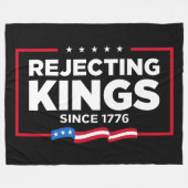 Ablehnung von Königen seit 1776 Patriotische Flagg Fleecedecke (Vorderseite (Horizontal))