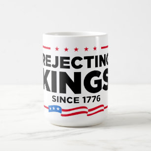 Ablehnung von Königen seit 1776 Patriotische Flagg Kaffeetasse