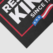 Ablehnung von Königen seit 1776 Patriotische Flagg Seidenpapier (Ausschnitt)