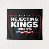 Ablehnung von Königen seit 1776 Patriotische Flagg Wandteppich (Vorderseite (Horizontal))