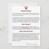 Ableism Bingo Card Chronischer Schmerz Edition Einladung (Rückseite)