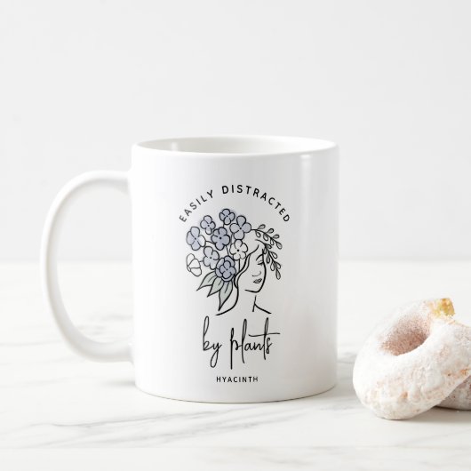 Ablenkte Gärtner Niedliche Pflanze Personalisiert Kaffeetasse (Mit Donut)