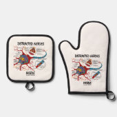 Ablenkter Nerven innerhalb des Neuron Synapse-Spaß Ofenhandschuh & Topflappen-Set (Vorderseite)