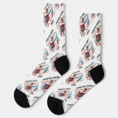 Ablenkter Nerven innerhalb des Neuron Synapse-Spaß Socken (Linkes Detail)