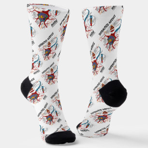 Ablenkter Nerven innerhalb des Neuron Synapse-Spaß Socken