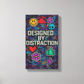 Ablenkung | Digitale Glitch-Leinwand Leinwanddruck (Vorderseite)