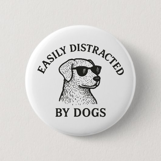 Ablenkung durch Hunde Button (Vorderseite)