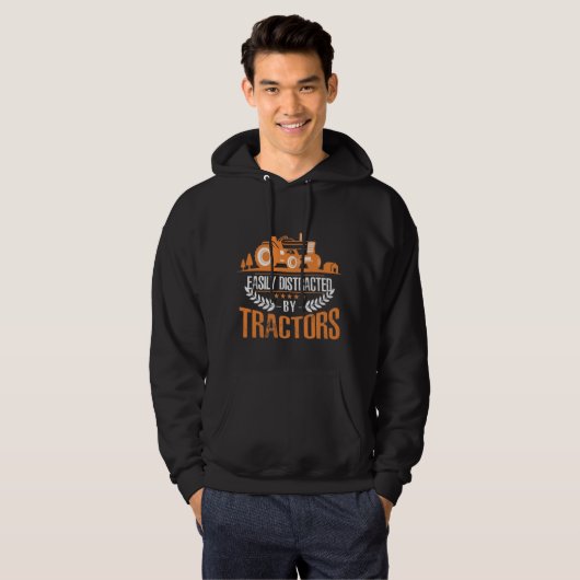 Ablenkung durch Traktor Bauer Funny Farming Hoodie (Vorne ganz)
