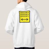 ABLENKUNGS-ZEICHEN-QUADRAT HOODIE (Rückseite)