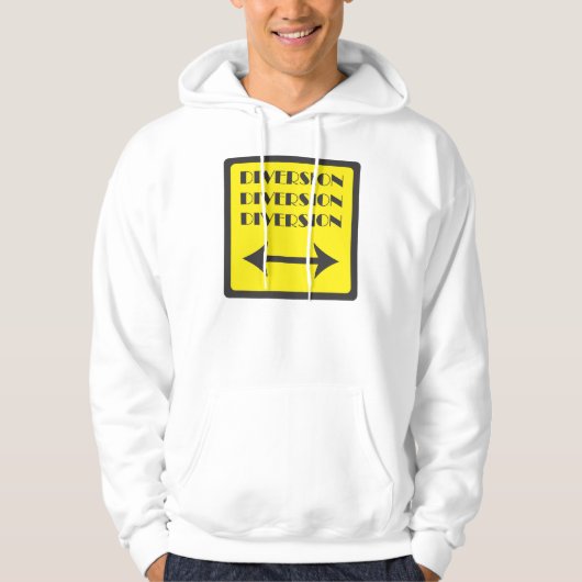 ABLENKUNGS-ZEICHEN-QUADRAT HOODIE (Vorderseite)