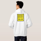 ABLENKUNGS-ZEICHEN-QUADRAT HOODIE (Schwarz voll)