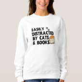 Ablenkungskataloge | Funny Books und Cat Meme Sweatshirt (Vorderseite)